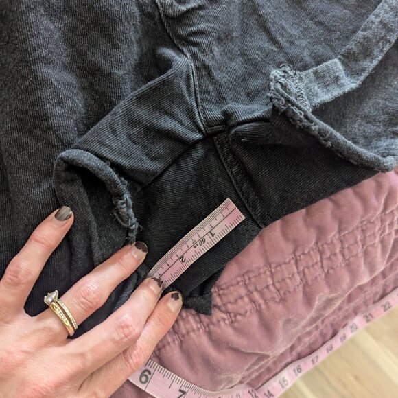 Madewell Adirondack Short Overalls in Washed Black Size Medium - Picture 6 of 7